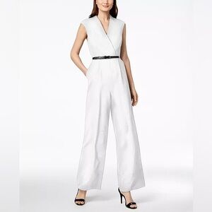 Calvin Klein wide leg jumpsuit with belt